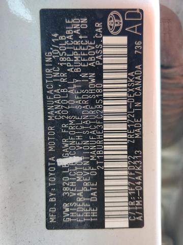 2015 TOYOTA COROLLA L 2T1BURHE3FC285180