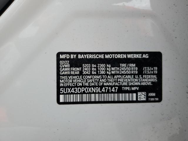 5UX43DP0XN9L47147 2022 BMW X3, photo no. 13