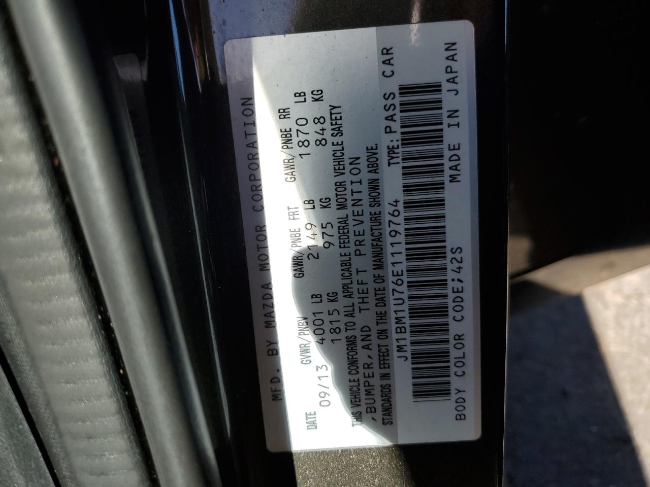 JM1BM1U76E1119764 2014 Mazda 3 Sport