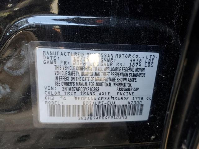 2016 NISSAN SENTRA S - 3N1AB7AP0GY210393