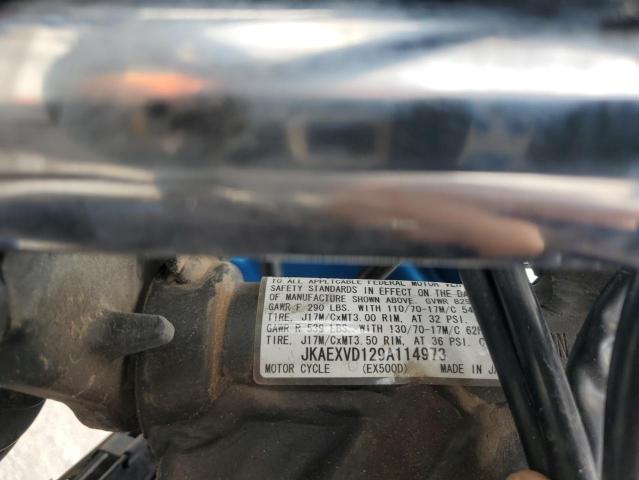 2009 KAWASAKI EX500 D - JKAEXVD129A114973