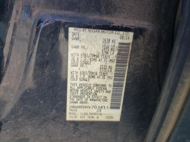 2015 NISSAN FRONTIER S 1N6AD0EV0FN703815