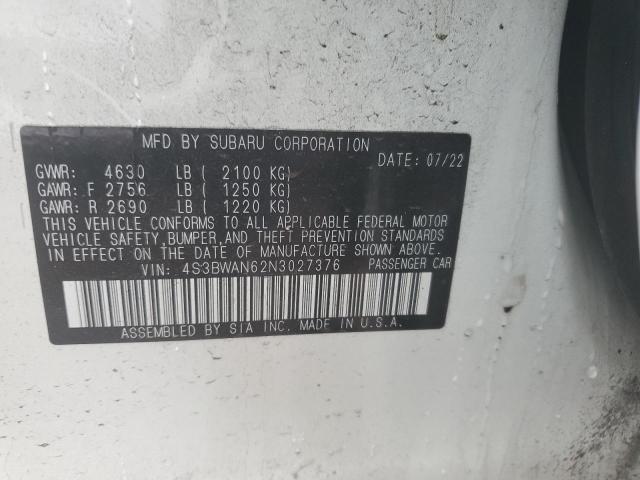 4S3BWAN62N3027376 Subaru Legacy LIM 12