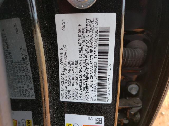 2021 HONDA ACCORD SPO 1HGCV1F35MA070892