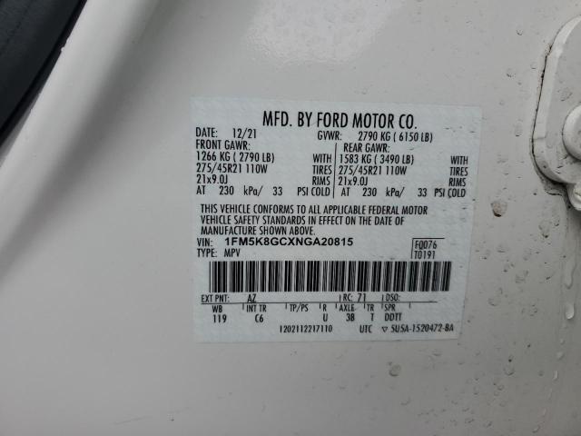 2022 FORD EXPLORER S 1FM5K8GCXNGA20815