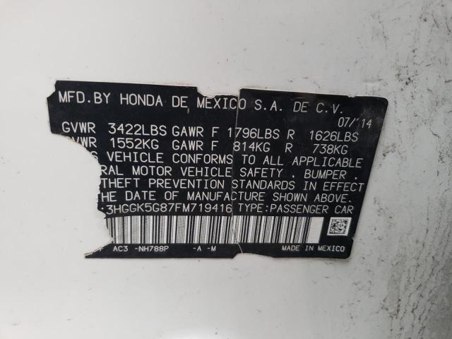 2015 HONDA FIT EX - 3HGGK5G87FM719416