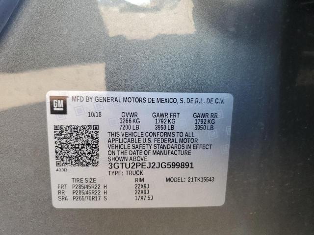 2018 GMC SIERRA K15 3GTU2PEJ2JG599891