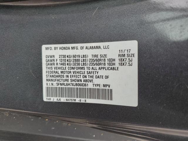 2018 HONDA ODYSSEY EX - 5FNRL6H7XJB068361