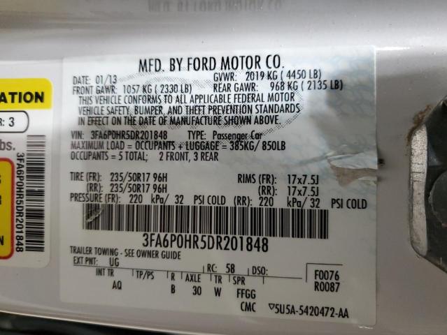 Lot #2406394106 2013 FORD FUSION SE salvage car