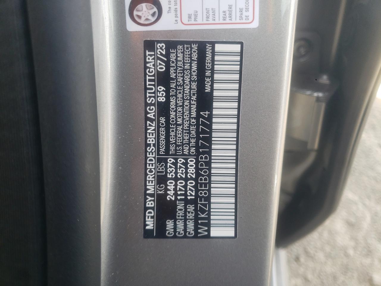 W1KZF8EB6PB171774 2023 Mercedes-Benz E 350 4Matic