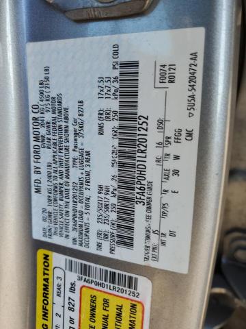 VIN 3FA6P0HD1LR201252 2020 Ford Fusion, SE no.13