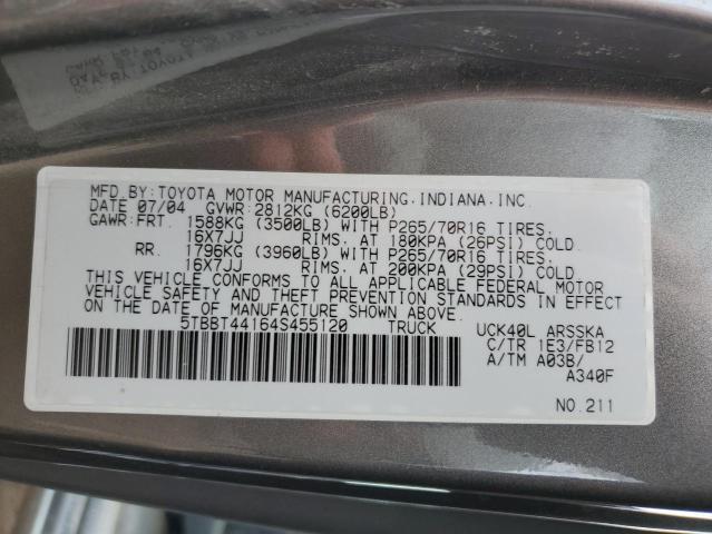 2004 Toyota Tundra Access Cab Sr5 VIN: 5TBBT44164S455120 Lot: 42101504