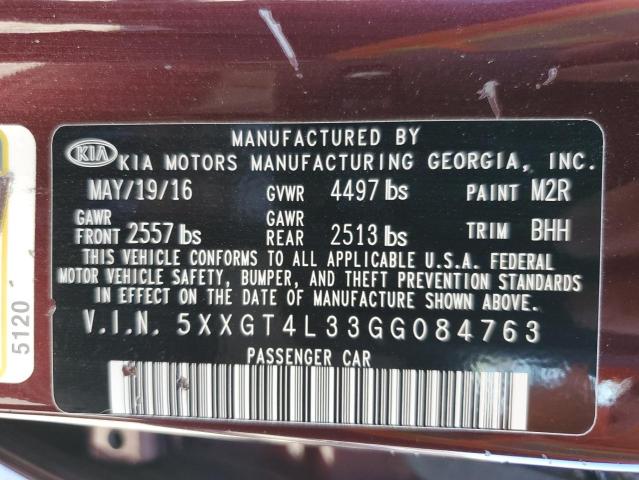 2016 KIA OPTIMA LX 5XXGT4L33GG084763