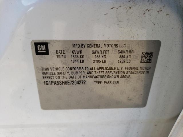 2014 Chevrolet Cruze Ls VIN: 1G1PA5SH6E7204272 Lot: 44804894