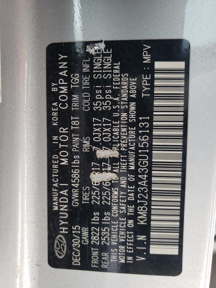 KM8J23A43GU156131 2016 Hyundai Tucson Se