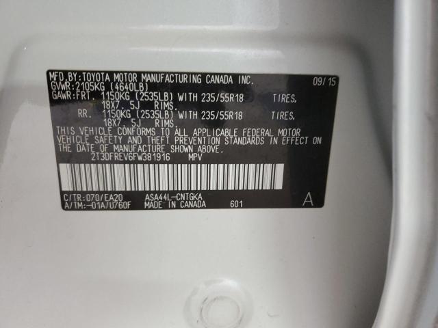 Image 13 of 2015 Toyota RAV 4 salvage vehicle - Lot #41005944 at Copart