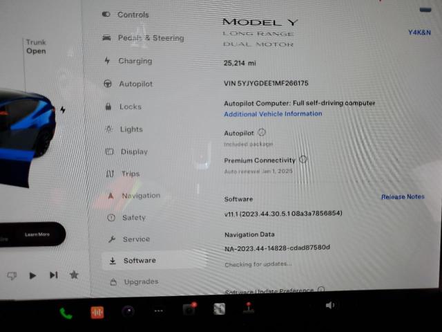 2021 TESLA MODEL Y 5YJYGDEE1MF266175
