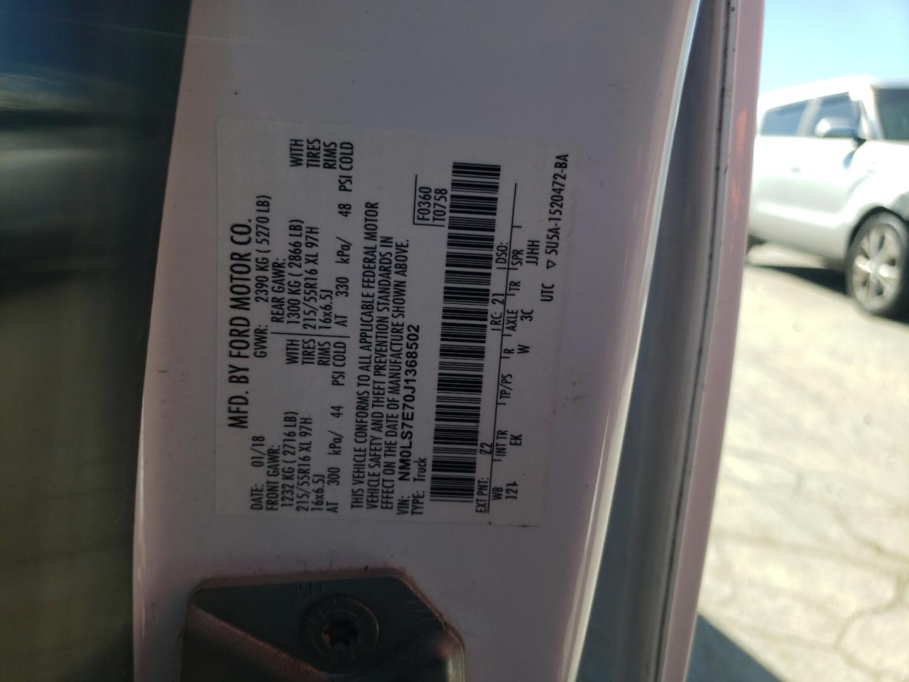 NM0LS7E70J1368502 2018 Ford Transit Connect Xl