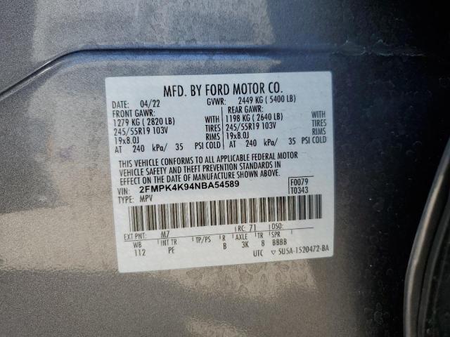 2FMPK4K94NBA54589 2022 FORD EDGE - Image 13