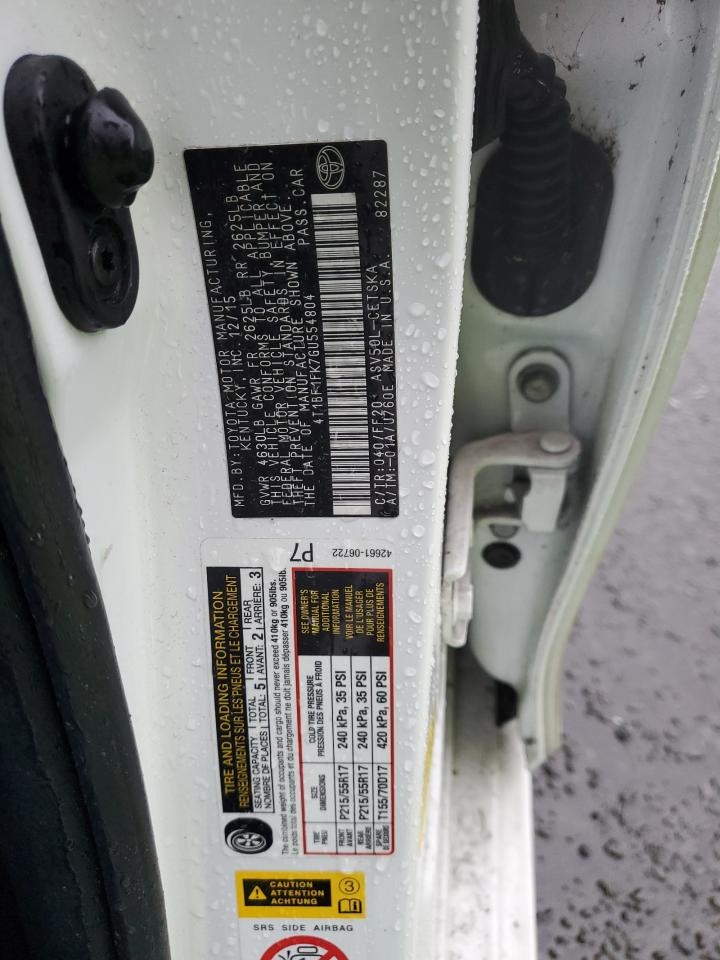 4T1BF1FK7GU554804 TOYOTA CAMRY 2016