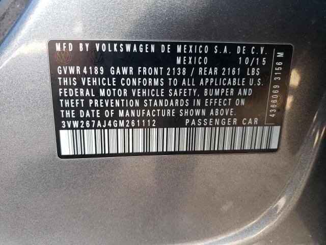 2016 VOLKSWAGEN JETTA S - 3VW267AJ4GM261112