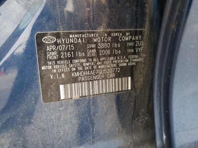 2016 HYUNDAI ELANTRA SE KMHDH4AE7GU520772