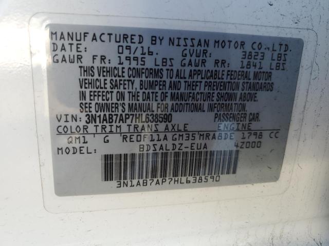2017 NISSAN SENTRA S 3N1AB7AP7HL638590