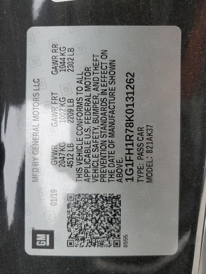 1G1FH1R78K0131262 CHEVROLET CAMARO 2019
