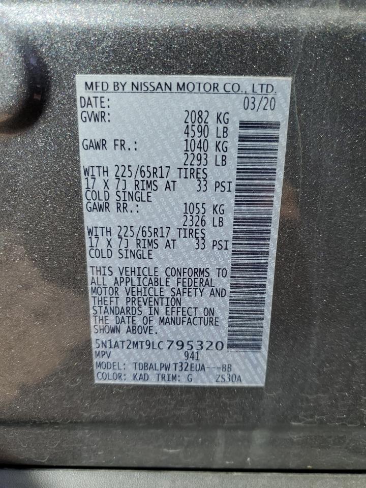 5N1AT2MT9LC795320 NISSAN ROGUE 2020