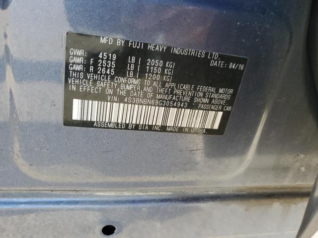 2016 SUBARU LEGACY 2.5 4S3BNBN69G3054943