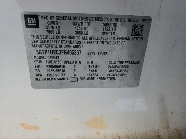 2015 GMC Sierra C1500 Sle VIN: 3GTP1UEC3FG495367 Lot: 41450654