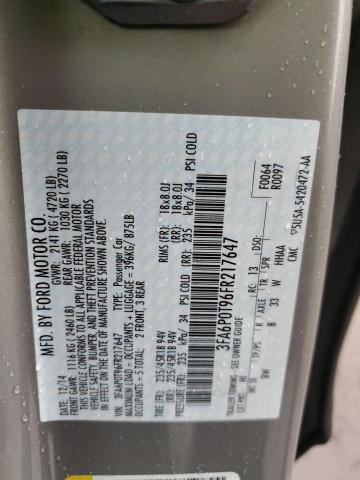 2015 FORD FUSION SE 3FA6P0T96FR217647
