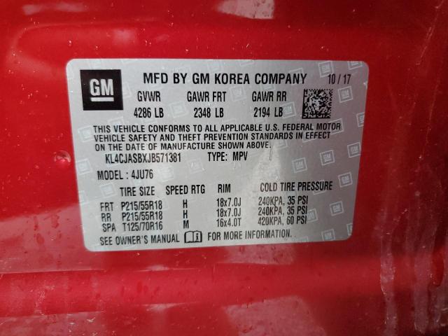2018 BUICK ENCORE PRE - KL4CJASBXJB571381