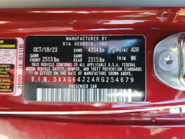 2024 Kia K5 Gt Line VIN: 5XXG64J24RG254679 Lot: 53254624