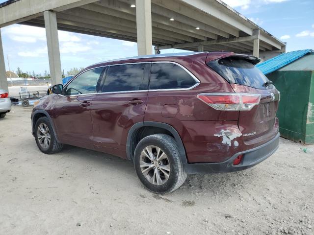 VIN 5TDKKRFH7ES006287 2014 Toyota Highlander, Xle no.2