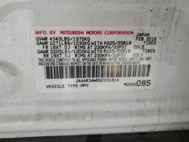 2016 Mitsubishi Outlander Sport Es VIN: JA4AR3AW0GZ031814 Lot: 44556204