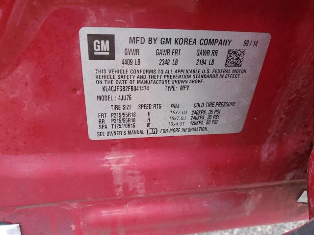2015 BUICK ENCORE CON - KL4CJFSB2FB041474