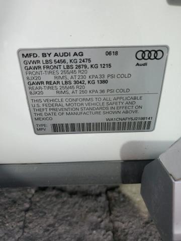 2018 AUDI Q5 PRESTIG WA1CNAFY5J2198141