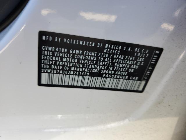 2018 VOLKSWAGEN JETTA S 3VW2B7AJ6JM241429
