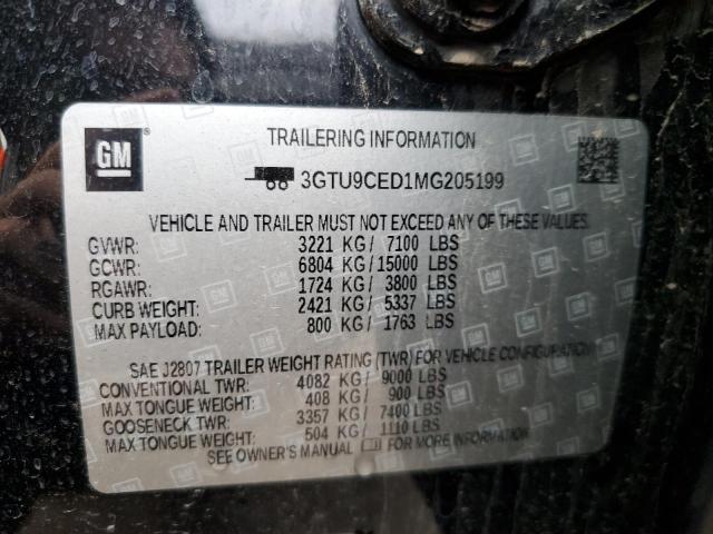 2021 GMC SIERRA K15 3GTU9CED1MG205199