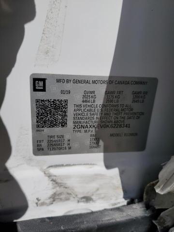2019 CHEVROLET EQUINOX LT 2GNAXKEV0K6228341