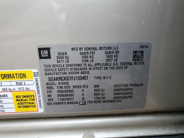2015 BUICK ENCLAVE - 5GAKRCKD7FJ103467