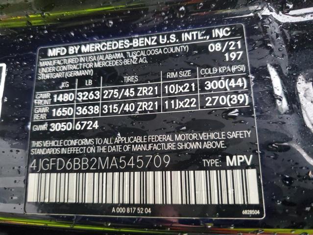 4JGFD6BB2MA545709 2021 MERCEDES-BENZ GLE-CLASS, photo no. 13