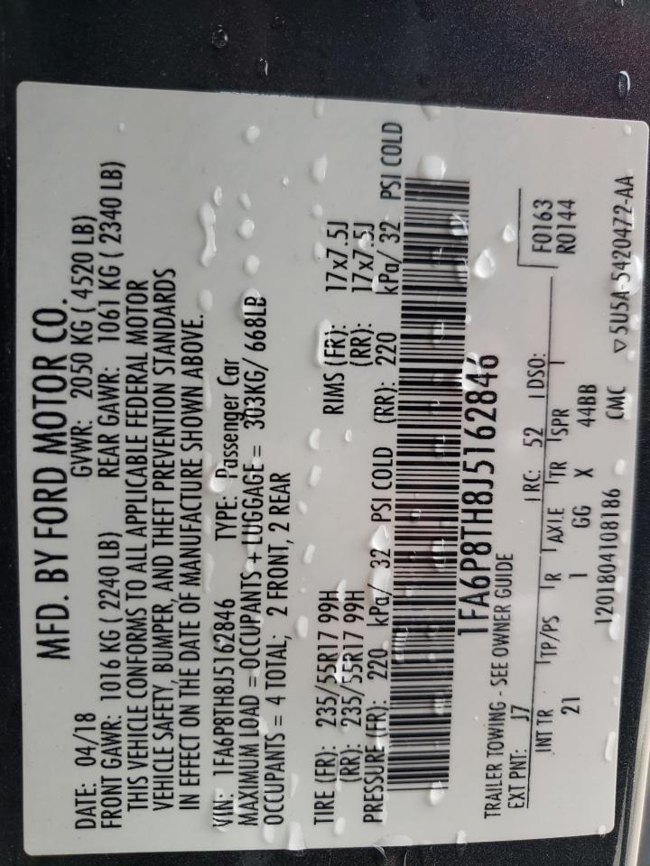 1FA6P8TH8J5162846 FORD ALL Models 2018