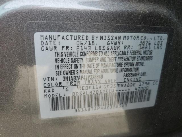 2018 NISSAN SENTRA S 3N1AB7AP4JY328549