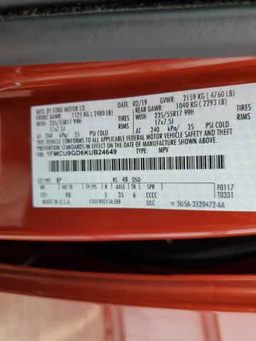 1FMCU9GD6KUB24649 2019 FORD ESCAPE - Image 13