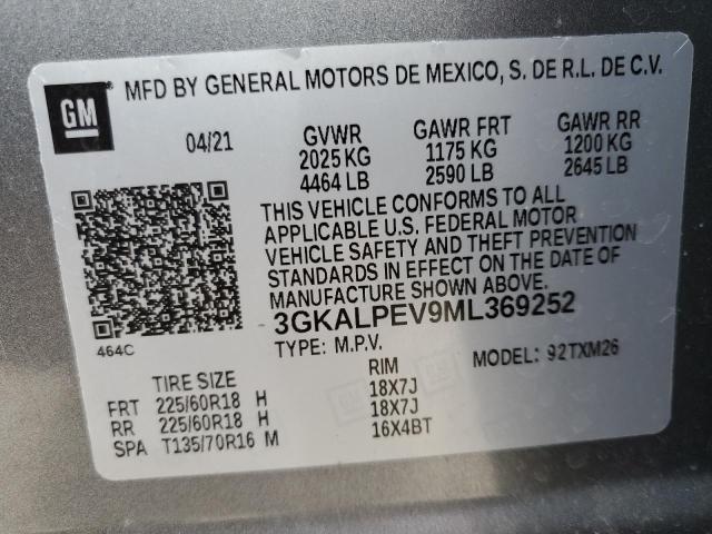 VIN 3GKALPEV9ML369252 2021 GMC TERRAIN no.13