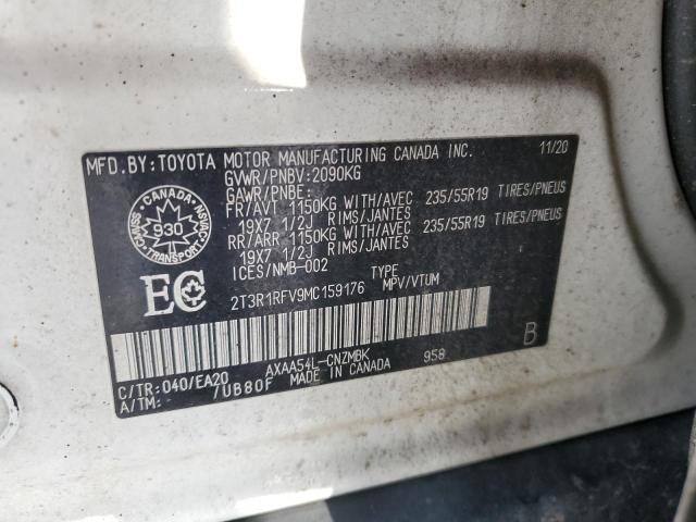2021 TOYOTA RAV4 XLE 2T3R1RFV9MC159176