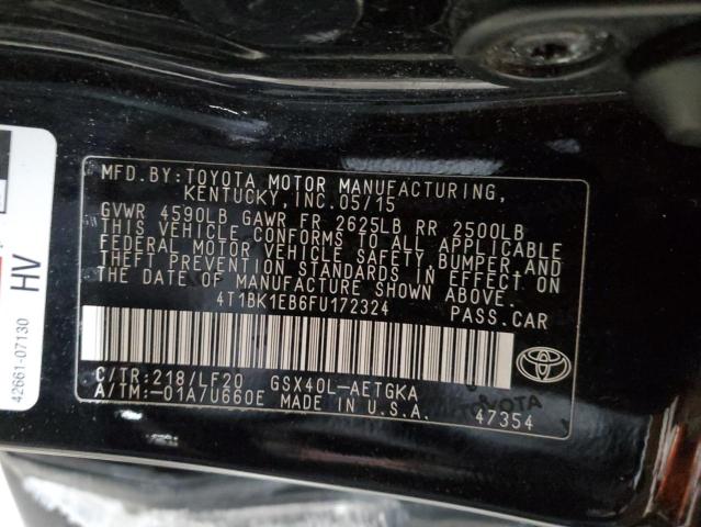 2015 TOYOTA AVALON XLE 4T1BK1EB6FU172324
