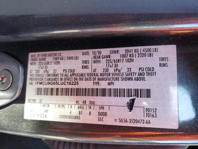 1FMCU9G65LUC16225 2020 FORD ESCAPE - Image 12